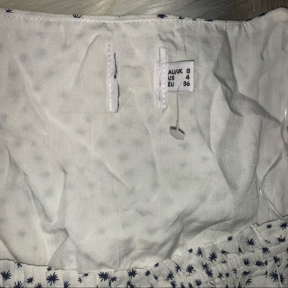 Princess Polly RAMOS MINI DRESS Size White Blue 4 - Picture 4 of 5